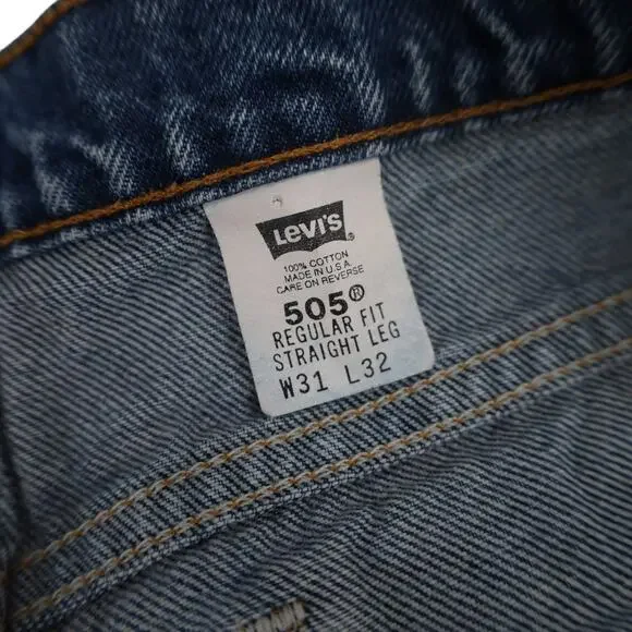 Vintage Levis 505 Orange Tab Denim Straight Leg Jeans